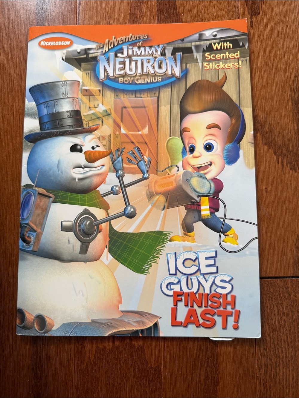 Vintage Jimmy Neutron Ice Guys Finish Last Scented Sticker Coloring Book